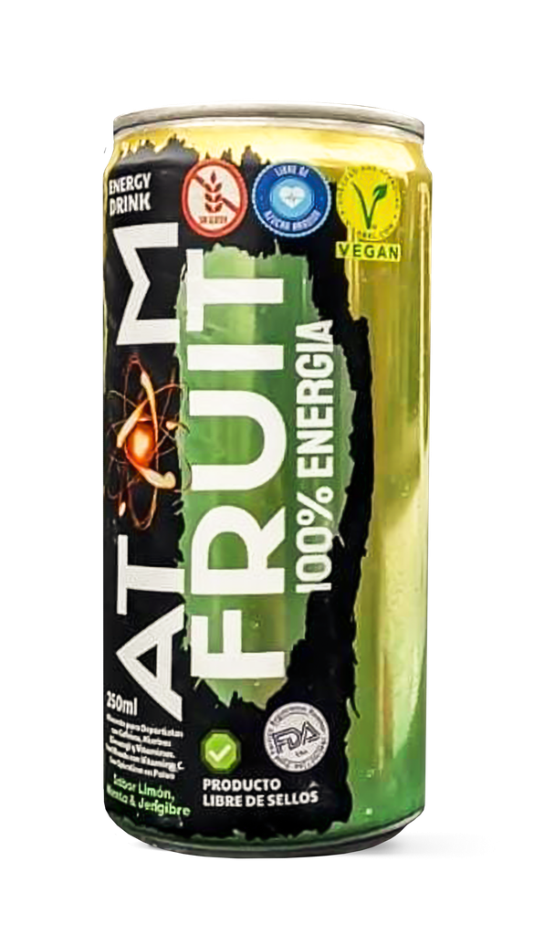 Bebida energética limón, menta y jengibre 250mlx12