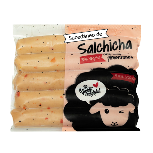 Sucedáneo de salchicha con pimentones 200gx10