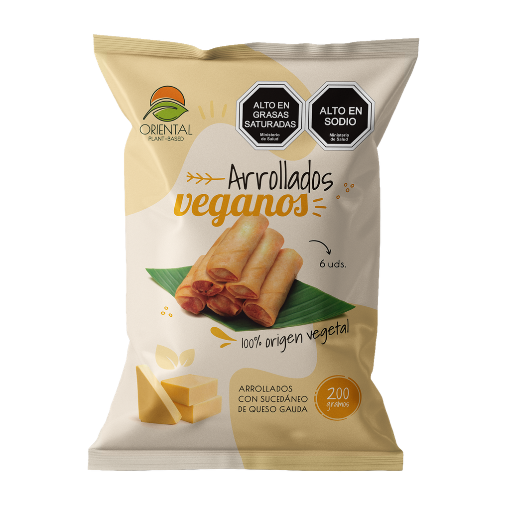 Arrollados veganos con queso sabor gouda 200gx8