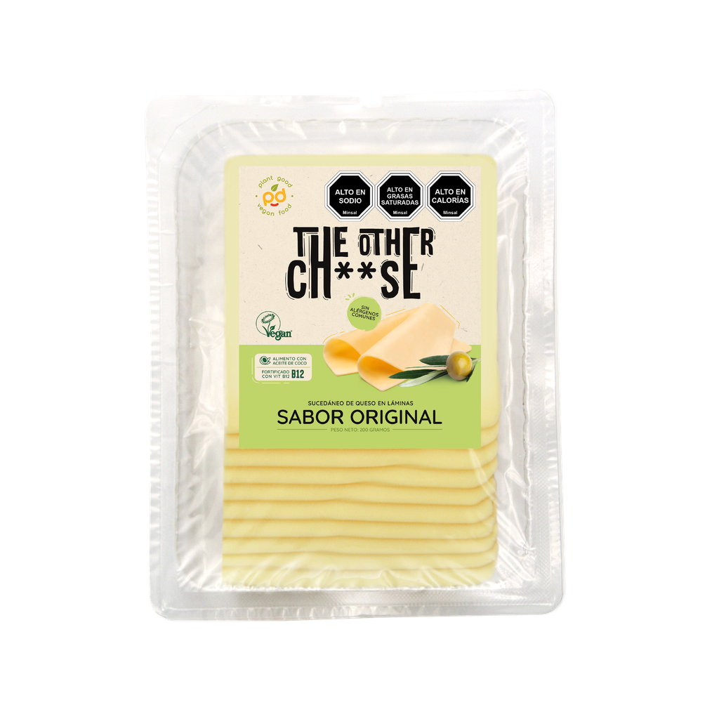 Queso vegetal en láminas sabor original 200gx12