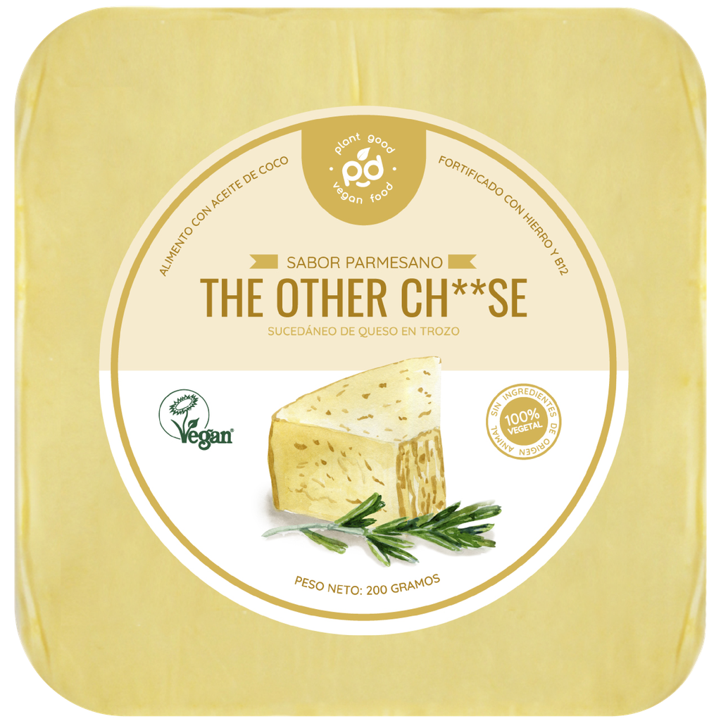 Queso vegetal premium en trozo sabor parmesano 200gx15