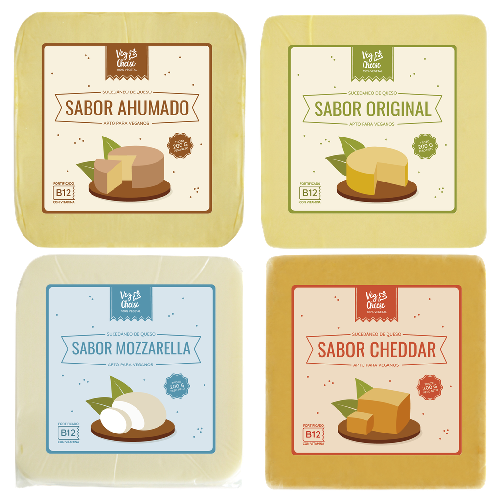 Queso vegetal en trozo MIX 200gx15