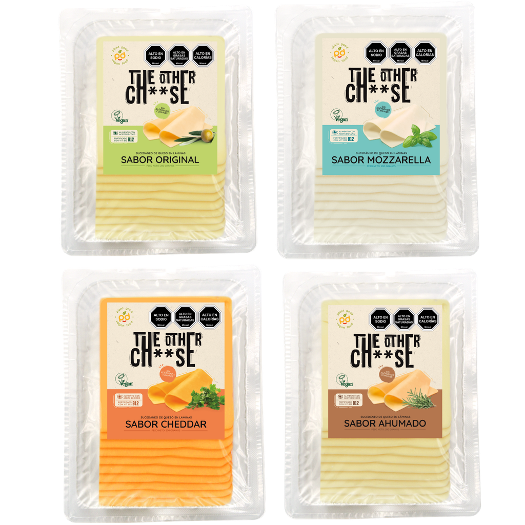 Queso vegetal en láminas MIX 200gx12