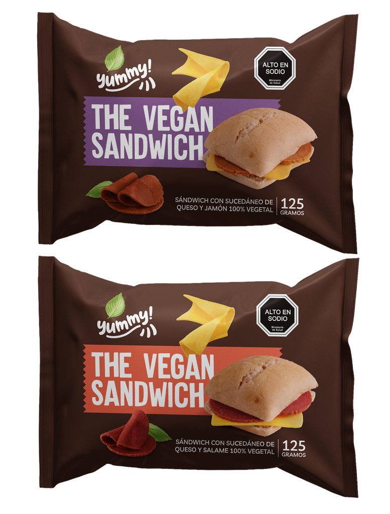 [EC-138] The Vegan Sandwich salame-queso/jamón-queso 125gx12