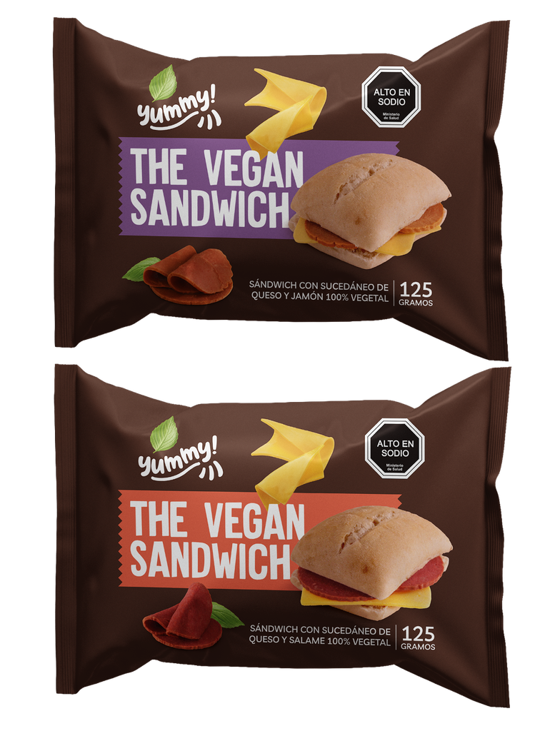 The Vegan Sandwich salame-queso/jamón-queso 125gx12