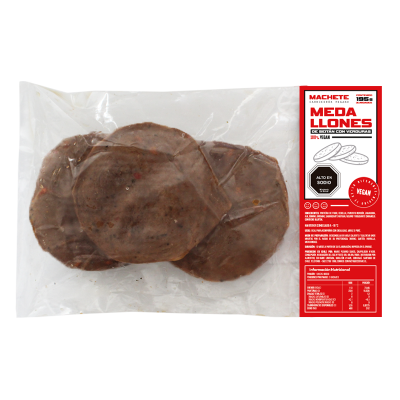 Medallón de seitán con verduras 195gx10