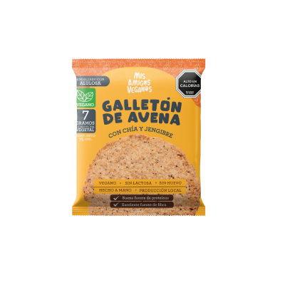 Galletón chía jengibre s/azúcar 75gx10