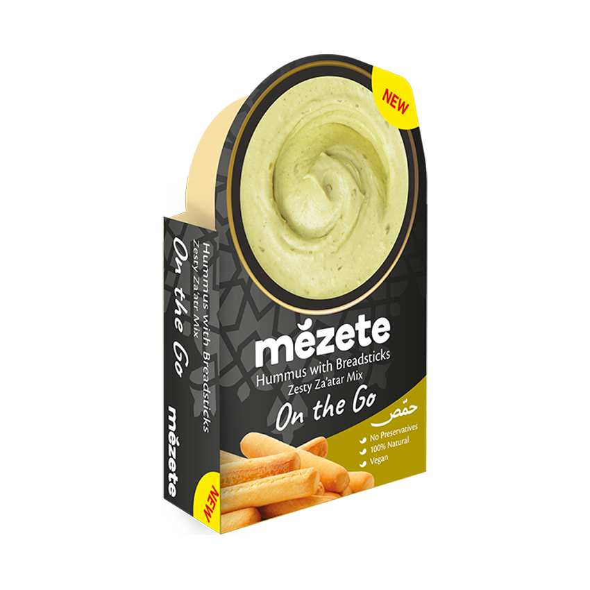 Hummus finas hierbas con palitos de pan 92gx6