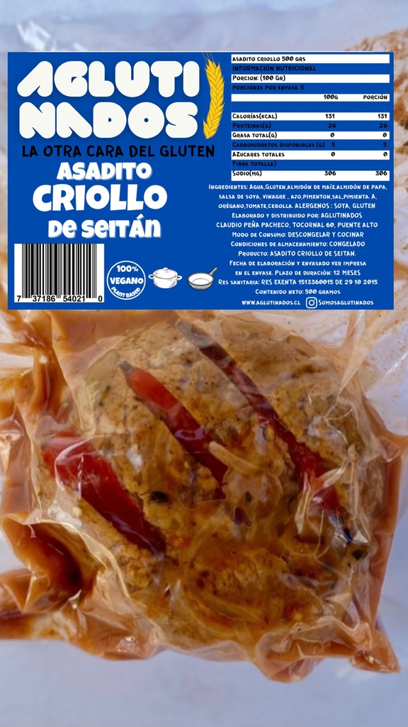 Asadito criollo de seitán 500gx8