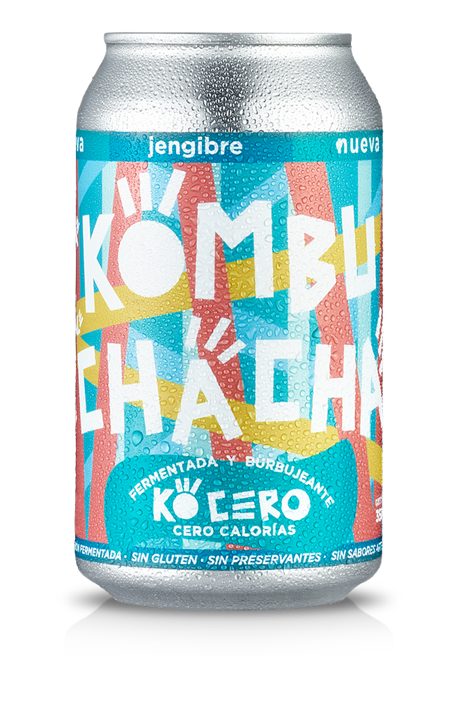 Kombucha cero calorías sabor Jengibre 355mlx24