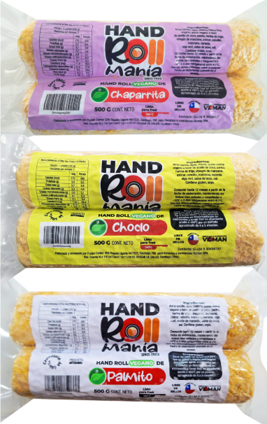 Hand roll vegano variedades 500gx8