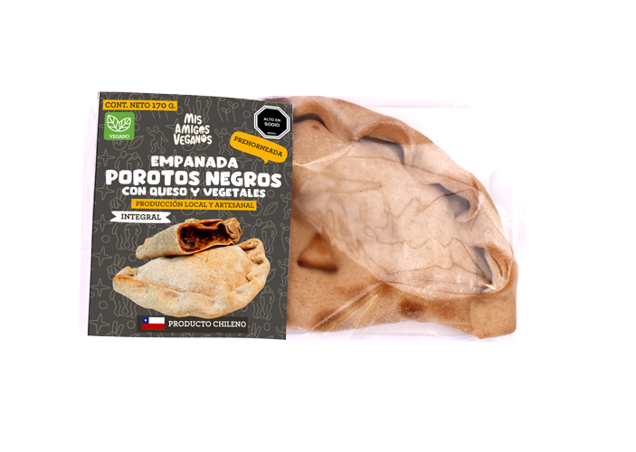 Empanada vegana porotos negros con queso 170gx12