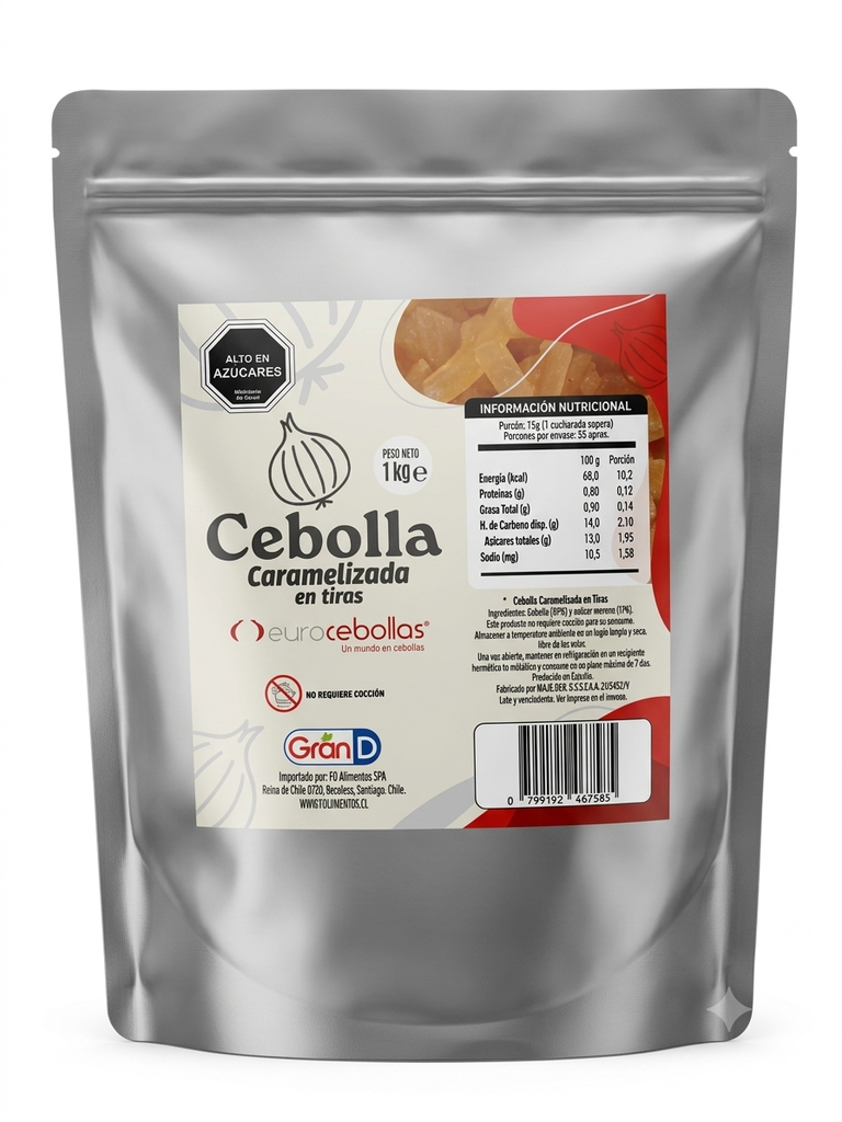 Cebolla caramelizada en tiras 1kgx12u