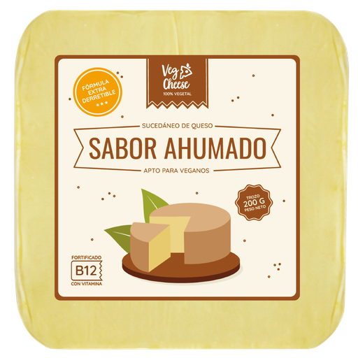 [EC-253] Queso vegetal en trozo sabor ahumado 200gx15