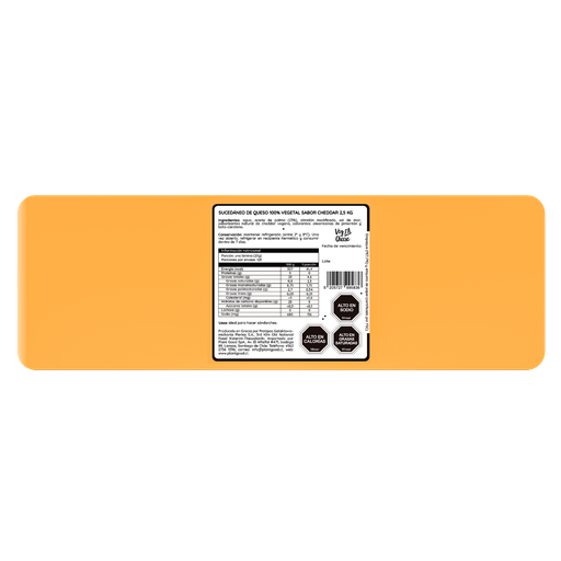 [EC-262] Queso vegetal en bloque sabor cheddar HoReCa 2.5Kgx5