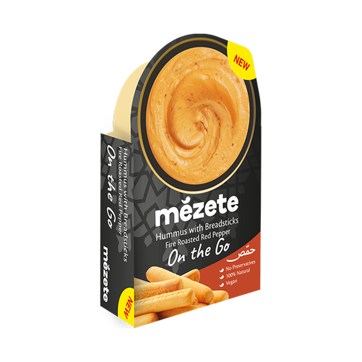 [EC-345] Hummus pimiento asado con palitos de pan 92gx6