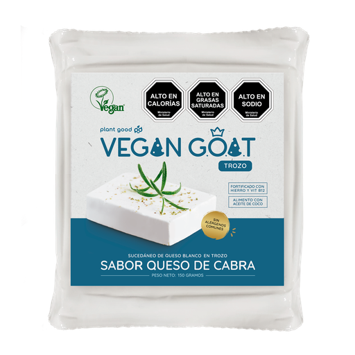 [EC-246] Queso vegetal premium en trozo sabor queso de cabra 150gx15